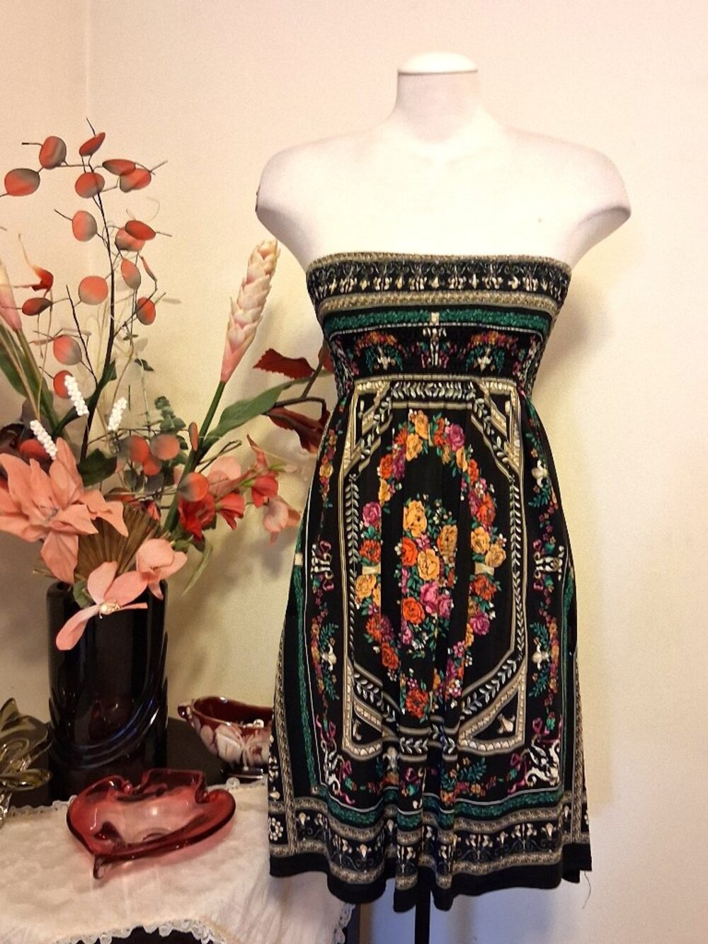 NWOT Papillon Floral Printed Summer Dresses Beach Casual Sundress 10